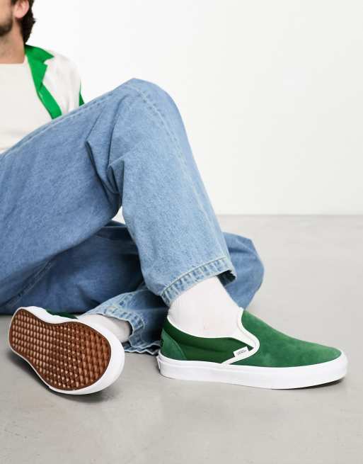 Vans dark green classic sale