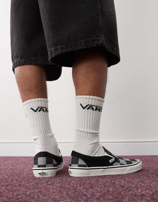 Vans Classic Slip-On sneakers in gray checkerboard, 3 of 5