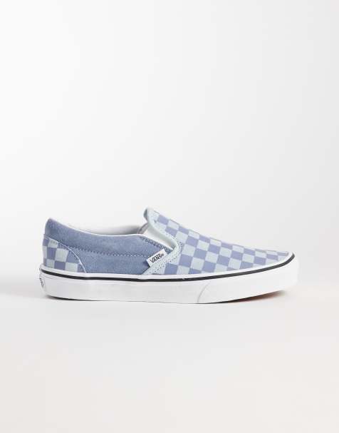 Vans Classic Slip-On sneakers in light blue checkerboard - view 1