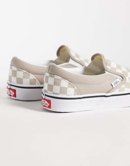 Vans Classic Slip-On sneakers in light pink checkerboard, 5 of 5