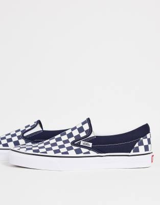 mens blue and white checkered vans