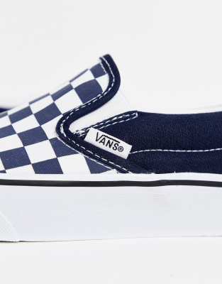 vans navy checkered