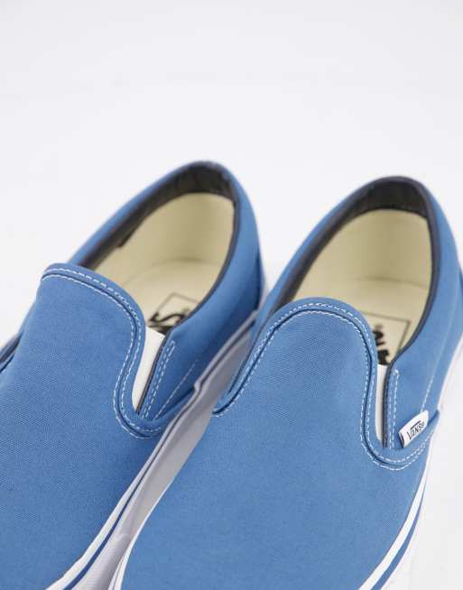 Navy blue van slip ons sale