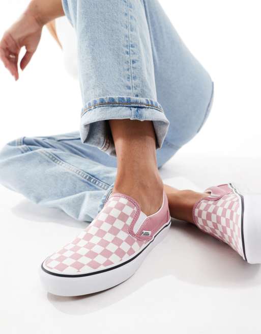 Pink slip on vans checkerboard best sale