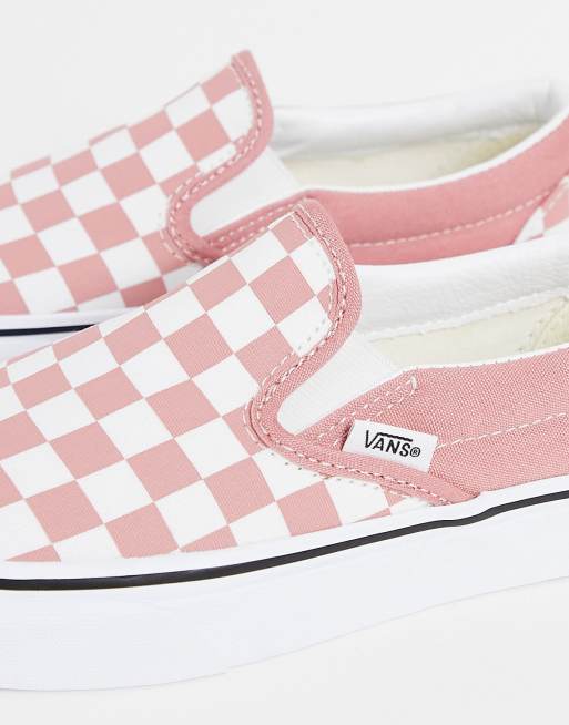 Pink and 2024 white checkered vans