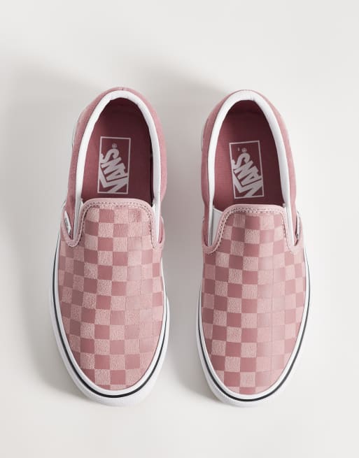 Vans Classic Slip-On sneakers in pink checkerboard, 2 of 5
