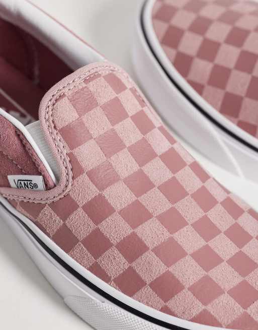 Vans Classic Slip-On sneakers in pink checkerboard, 3 of 5