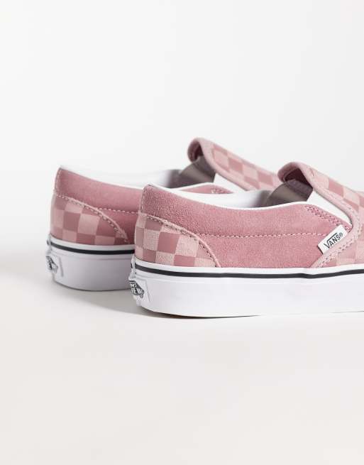 Vans Classic Slip-On sneakers in pink checkerboard, 5 of 5