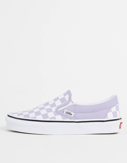 Purple checkered sale vans womens