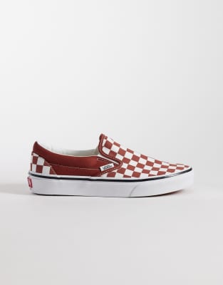 Vans Classic Slip-On sneakers in red checkerboard