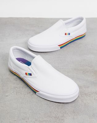 vans classic slip on rainbow
