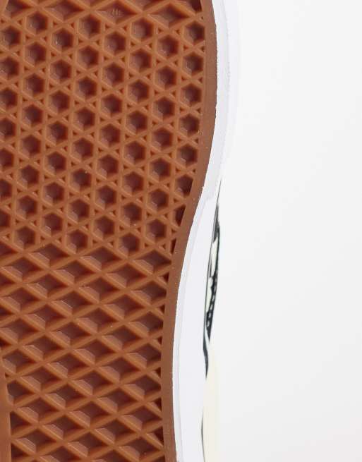 Vans Classic - Slip-on-sneakers med flatform-sål og sorte og hvide skaktern , 5 af 5