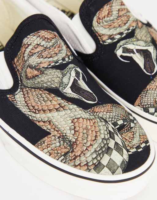 Vans snakeskin slip on sneakers sale