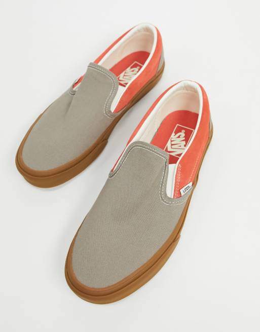 Gum block slip on on sale vans