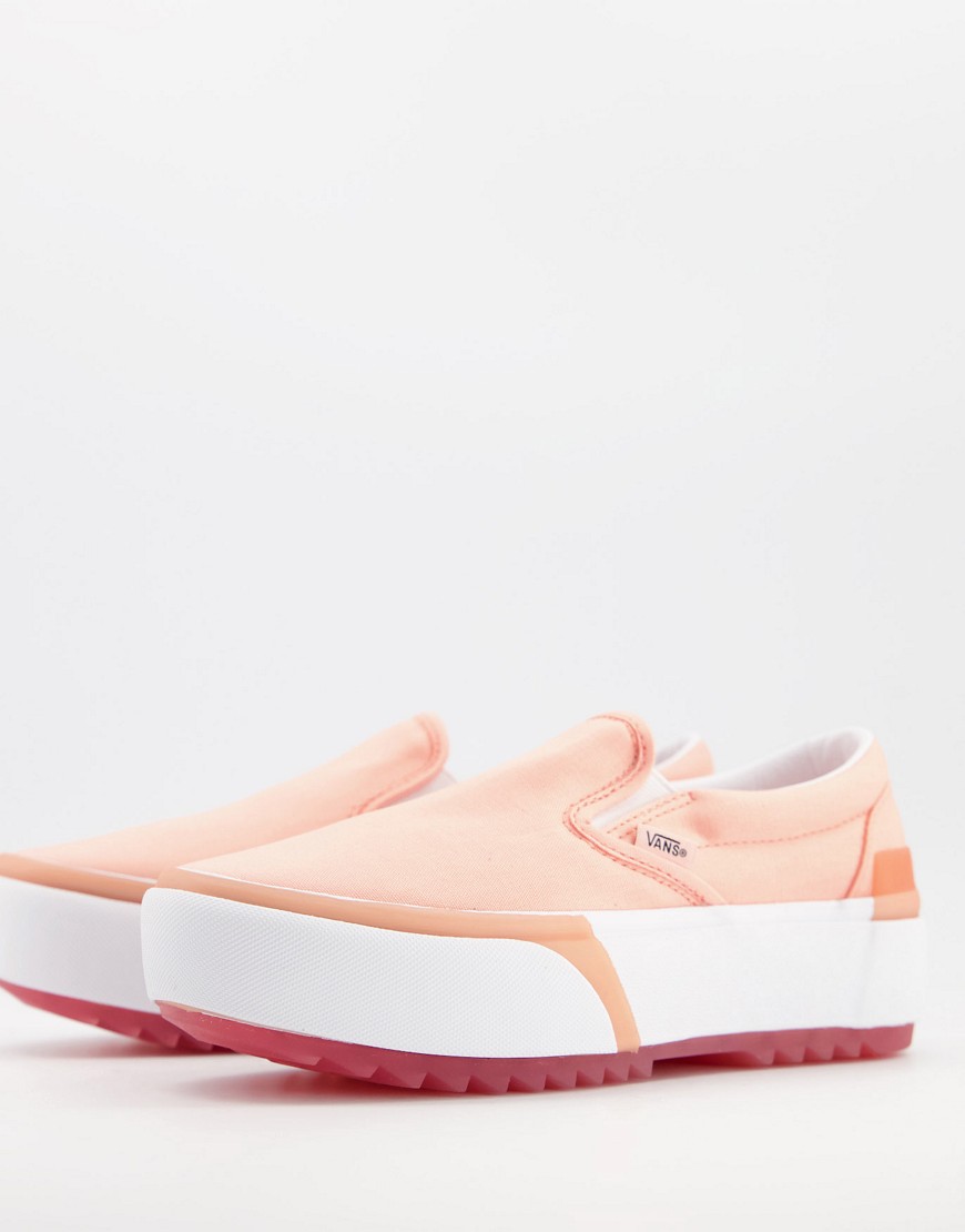 Vans Classic Slip On Stacked sneakers in pink