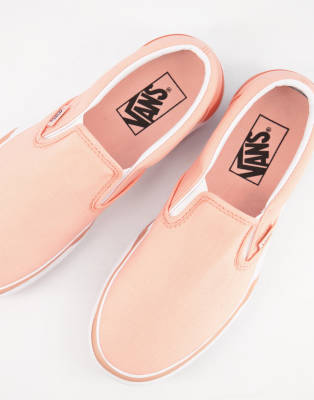 vans classic slip on stacked sneakers in pink