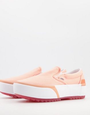 Vans Classic Slip On Stacked trainers in pink