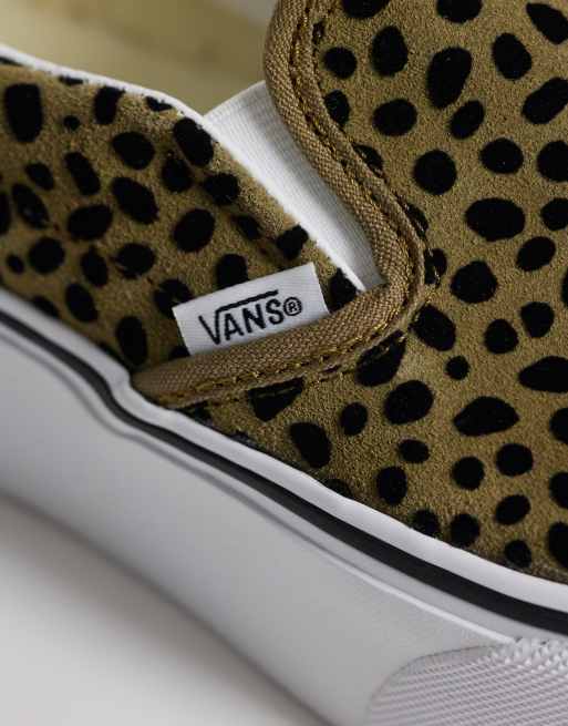 Vans Classic Slip-On Stackform baskets marron à pois, 4 de 5