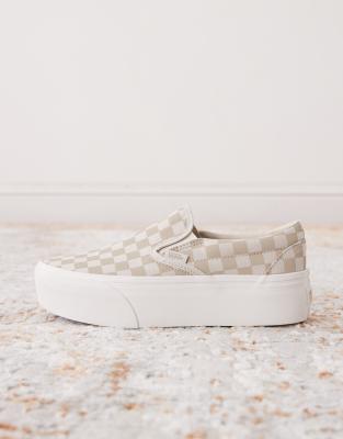 Vans Classic Slip-on Stackform Checkerboard Sneakers In Multi