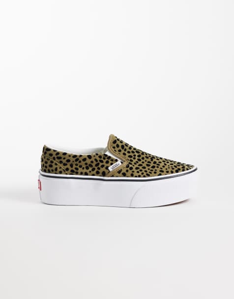 Vans Classic Slip-On Stackform sneakers in spotted brown - view 1