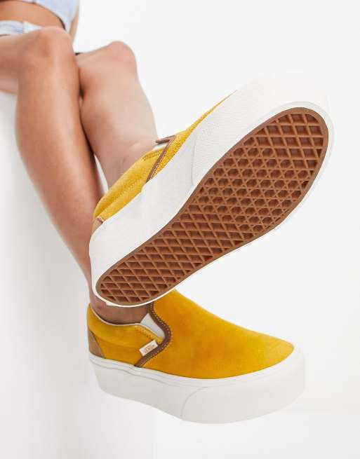 Vans mustard yellow on sale shoes