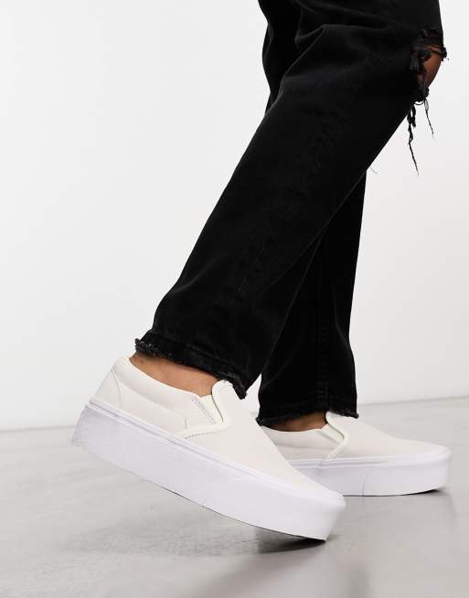 Vans Classic Slip On Stackform trainers in cream