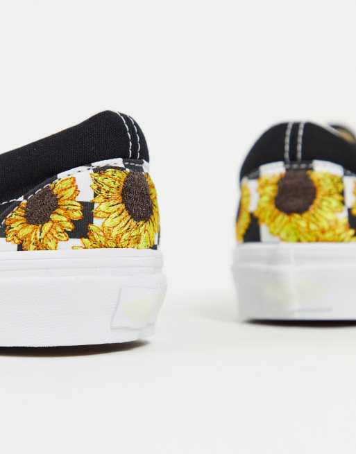 Sunflower embroidered sale vans