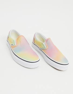 womens tie dye slip on vans