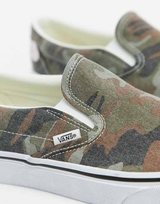 Camo slip cheap on vans