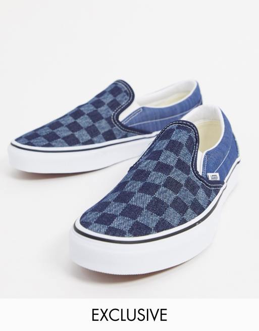 Vans logo hot sale slip on