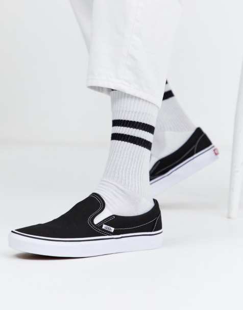 Vans Classic Slip-On trainers in black and white - view 1