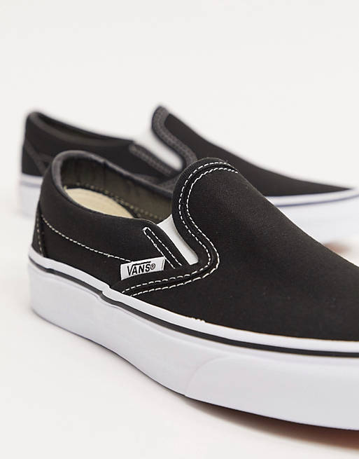 Sportswear Vans Classic Slip-On trainers in black and white 
