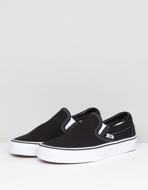 Vans Classic Slip-On trainers in black and white , 2 of 4