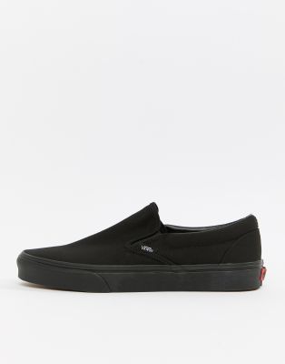 vans classic slip on all black