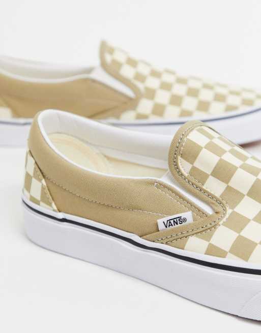 Tan checkered outlet vans