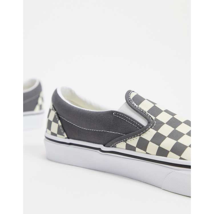 Vans slip on sales checkerboard pewter