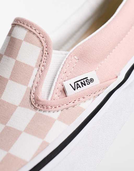 Vans rose deals checkered shoes