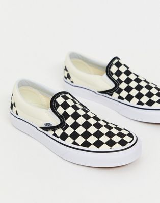 vans classic checkerboard slip on trainers
