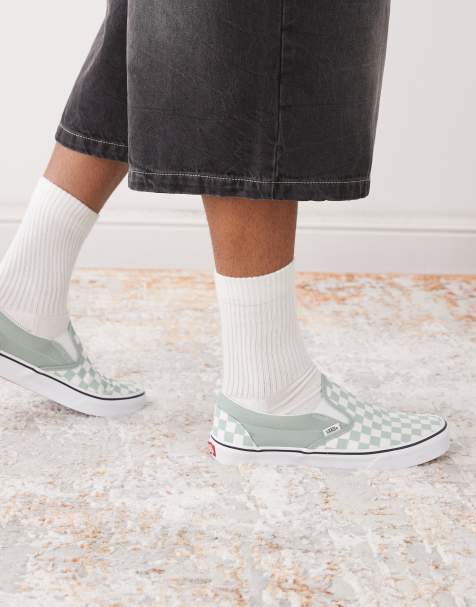 Vans Classic slip-on trainers in green - view 1