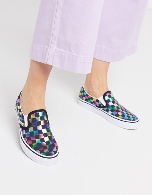 Vans Classic Slip-On trainers in iridescent check