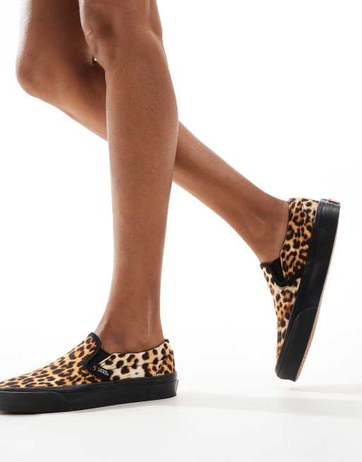 Leopard print best sale slip on pumps