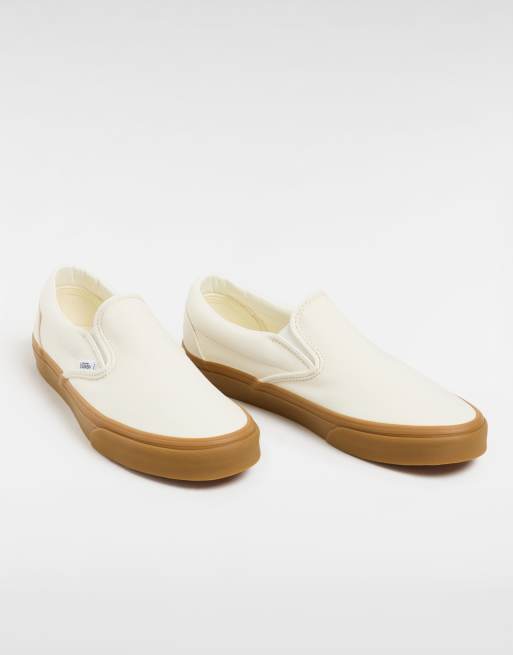 Vans Classic slip on trainers in marshmallow gum