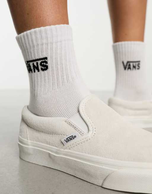 Vans slip on on sale pro white white