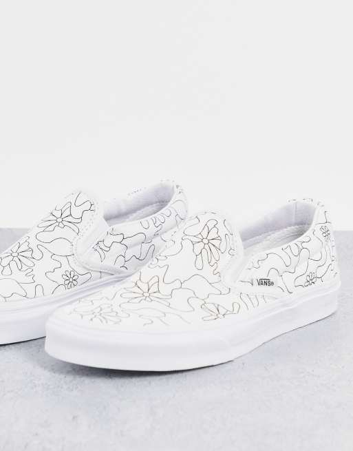 ål Bryggeri mor Vans Classic Slip-On U-Paint sneakers in white camo daisy | ASOS