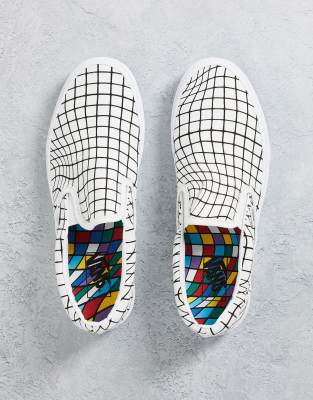 vans slip on painted