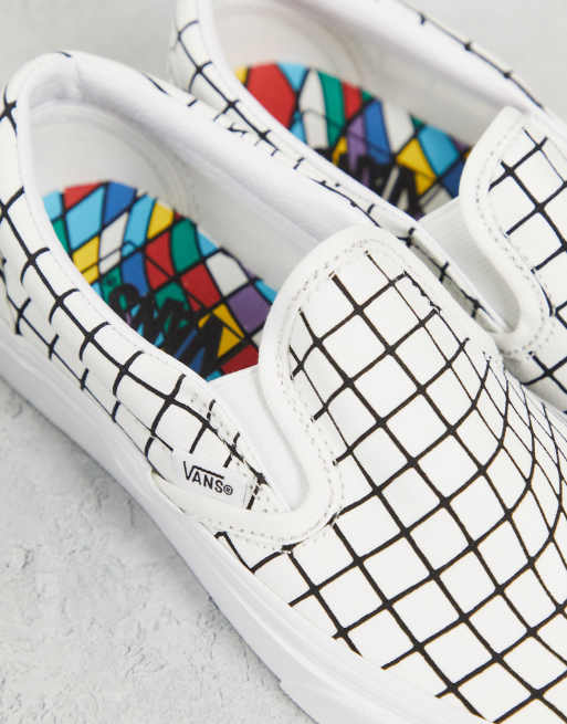 Painted hotsell checkerboard vans