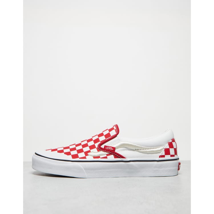 Vans slip cheap ons red checkerboard