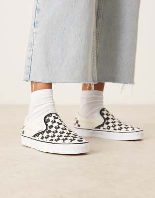 Vans Classic - Sneaker zum Reinschlüpfen in Schwarz und Weiß mit Strassdetails