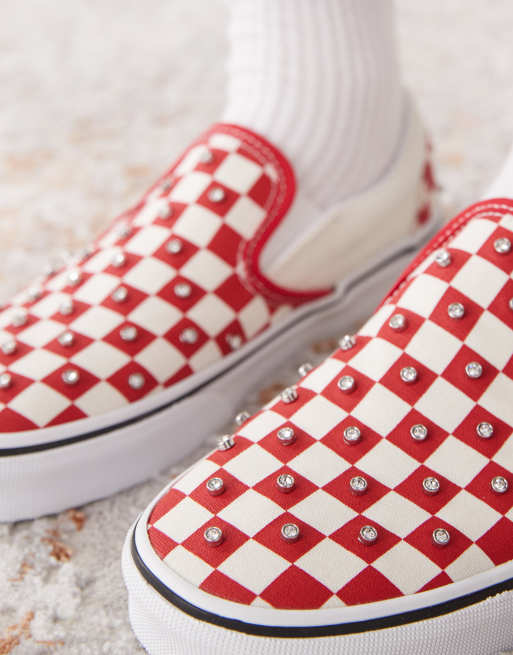 Vans Classic Sneakers rosse senza lacci ASOS
