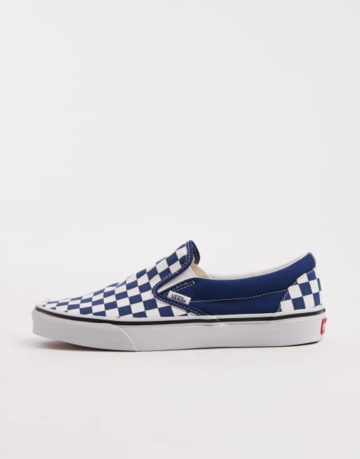 Vans Classic - Sneakers senza lacci color indaco scuro a scacchi, 2 di 5